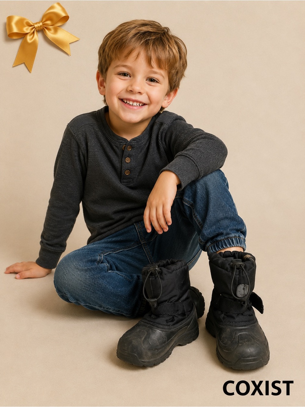 Coxist Kid's Snow Boot Thernolite l l Target Unisex Black Size 5